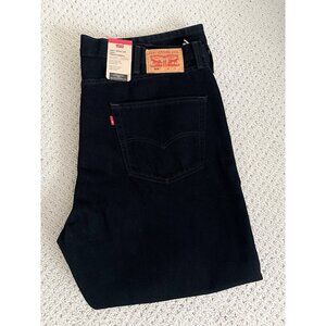 NWT Levi's Men's Big and Tall 505 Regular Fit Jeans 46x30 Black Dark Wash